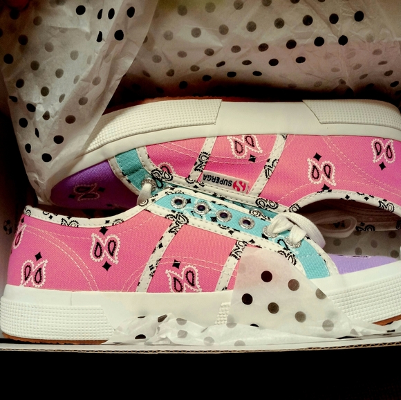 Superga Bandana Mix Print Canvas Shoes - Picture 3 of 4